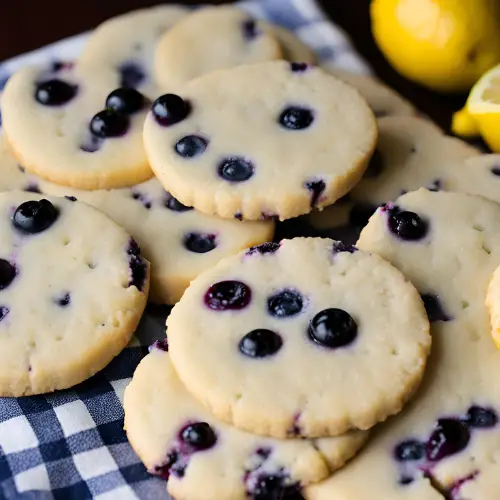 Lemon Blueberry Shortbread Cookies