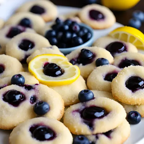 Lemon Blueberry Thumbprint Cookies