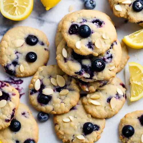 Lemon Blueberry Almond Cookies