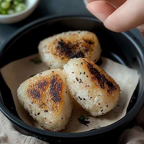 Yaki Onigiri in Air Fryer (Japanese grilled rice ball)