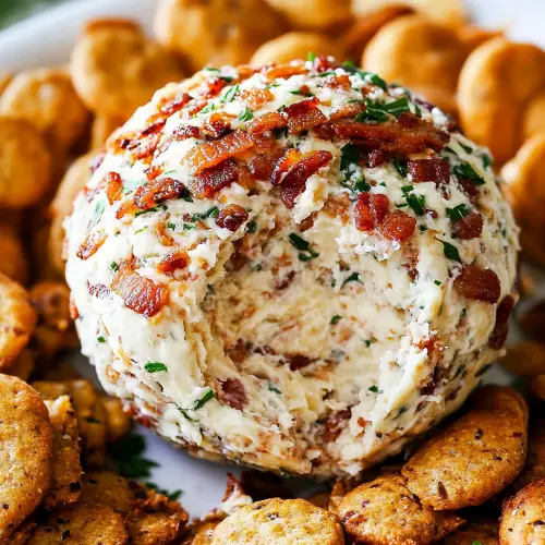 🥓🧀 Bacon Ranch Cheese Ball – The Ultimate Party Dip!