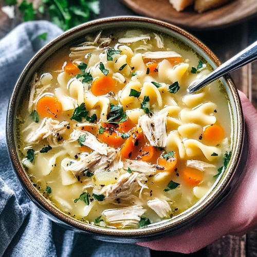 Homemade Crockpot Chicken Noodle Soup