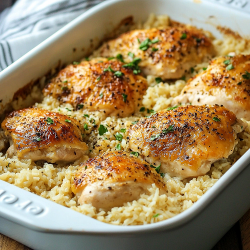 🍗 Oven Baked Chicken and Rice