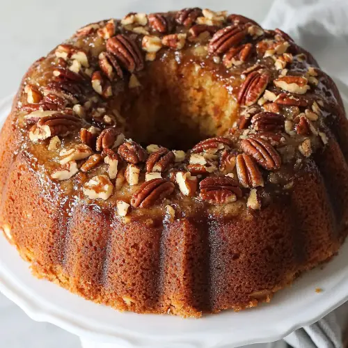 Pecan Upside Down Bundt Cake
