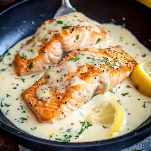 Salmon With Lemon Cream Sauce