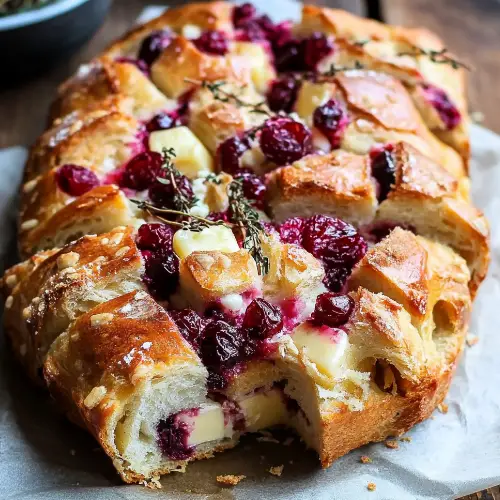 🍞 Cranberry Brie Pull-Apart Bread